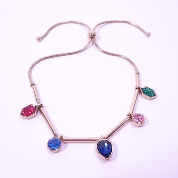 Banana Republic Women's Bright Bold Gemstone Drop Slider Bracelet NWT 48 - Picture 2 of 6